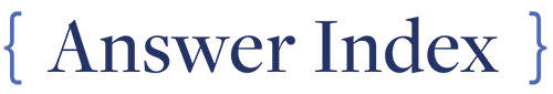 Answer Index